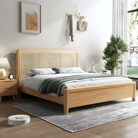 Кровать с изголовьем из ротанга 160*200 Твигги