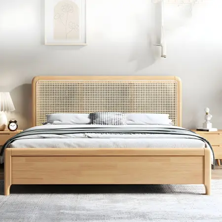 Кровать с изголовьем из ротанга 160*200 Твигги