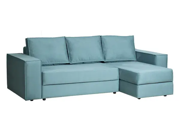 Диван Bergamo трехм.раскл.угл. правый вел.бирюз.Vel43 250х160х90