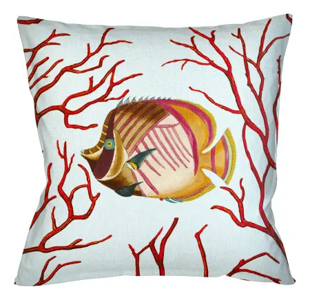 Декоративная подушка «Фантастика подводного мира» версия 10 (руж)