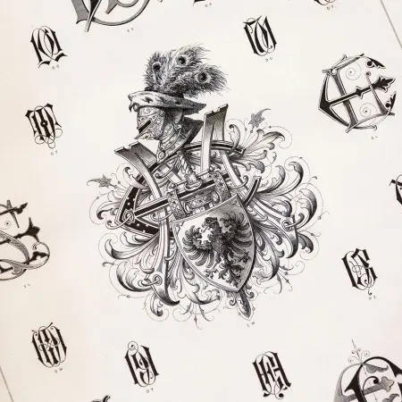 Арт-постер «Монограмма 14»