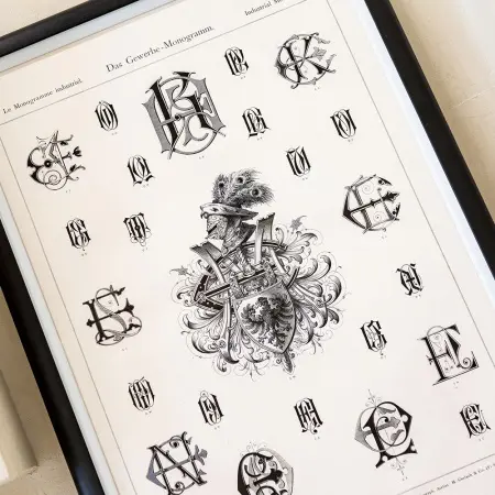 Арт-постер «Монограмма 14»