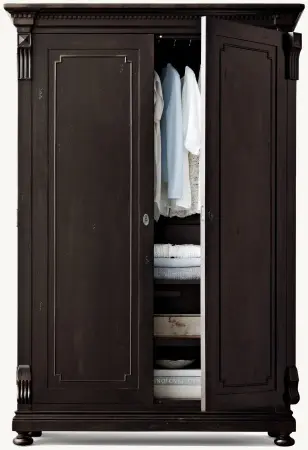 Шкаф распашной из массива Сент-Джеймс блэк