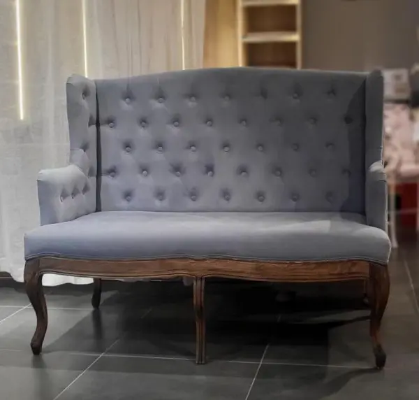 Диванчик Поместье серо-голубой