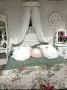 Кровать 160х200 с низким изножьем "Марсель", c узором, с состариванием, Молочно-белый (Марсель)