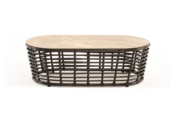 Журнальный столик Валенсия из искусственного ротанга, бронзовое