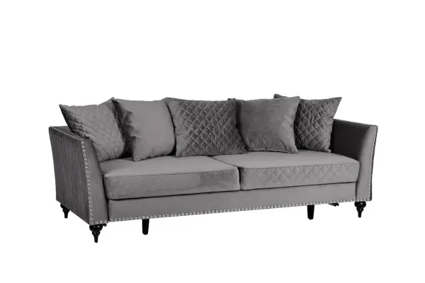 Диван Sorrento 230M трехм. раскл.,велюр сер.Н-Йорк112 230х101х86