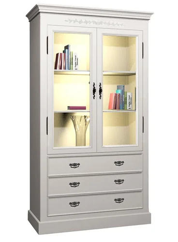 Витрина стеклянная с ящиками Марсель