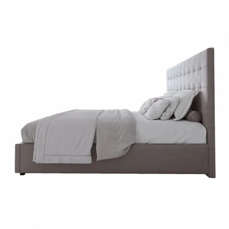 Кровать большая 200х200 Royal Black серо-коричневая