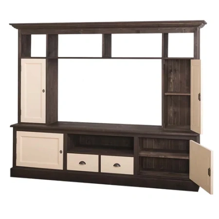 Стенка под ТВ с открытыми полками Брюгге