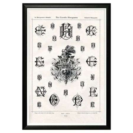 Арт-постер «Монограмма 14»