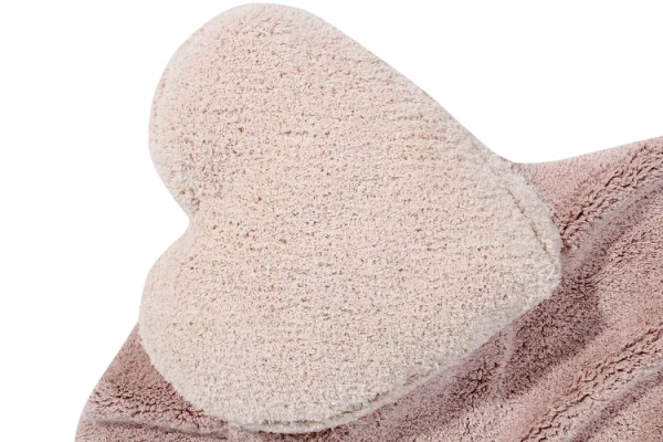 Ковер детский розовый 160х180 см Сердце с подушкой