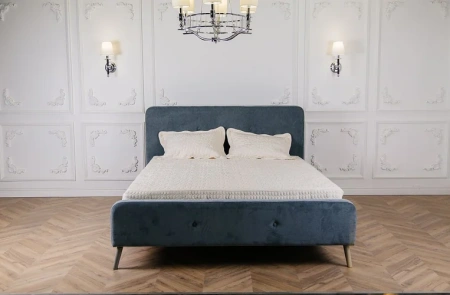 Кровать двуспальная 160х200 бирюзовая Button Tufted