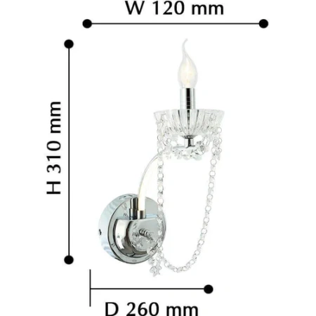 Бра Favourite Prunk -W хром
