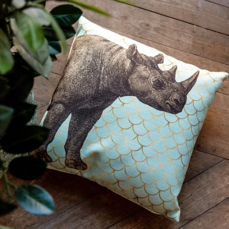 Интерьерная подушка «Самый обыкновенный носорог»