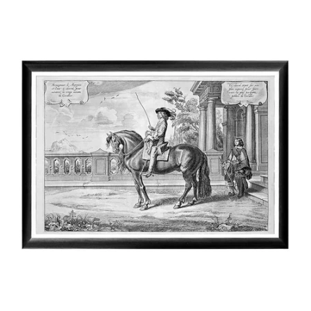 Арт-постер «Новейший метод конного искусства», гравюра 1